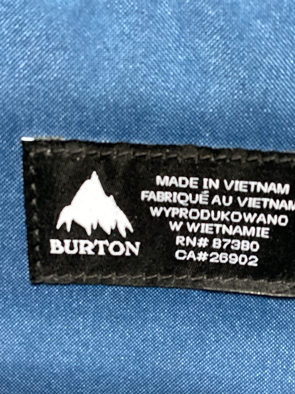 Burton Navy and Indigo Tie-Dye Daypack. Boho artisan minimalist rugged rucksack - Picture 7 of 8